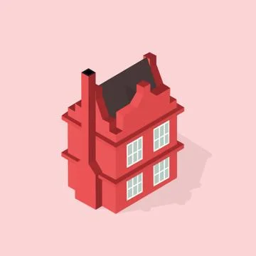 The cottage is an isometry Stock Illustration