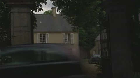 Cottage next to street Stock Footage 20487864