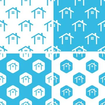 Cottage patterns set Ilustración de archivo