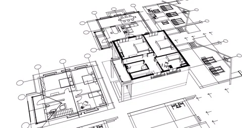 Cottage plan Stock Footage 275155676