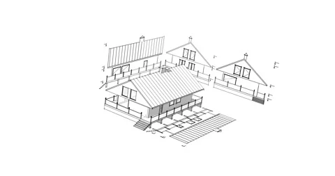 Cottage plan Stock Footage 275261499