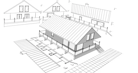 Cottage plan Stock Footage 275261500