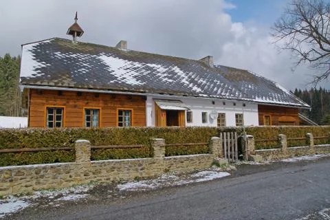 Cottage in the spring Stock Photos