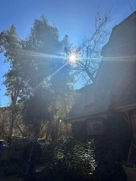 Cottage in the Sunlight Stock Photos
