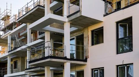 Cottage under construction with external finishing in Alicante, Spain showc.. Foto stock