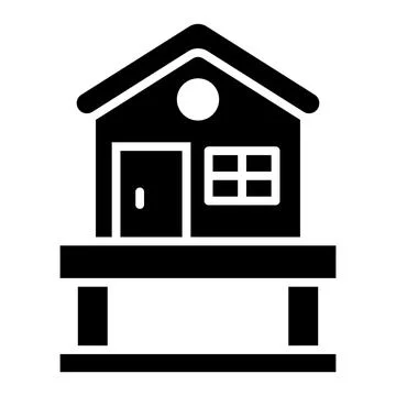 Cottage Vector Icon Design Illustration Stock Illustration