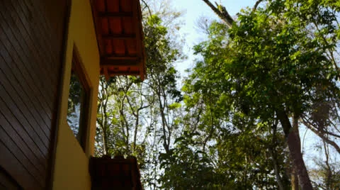 Cottage in the woods Stock Footage 27140838