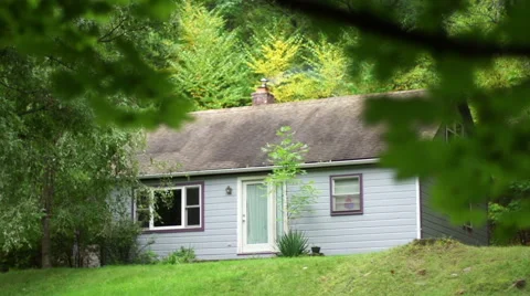 A cottage in the woods Stock Footage 44106166