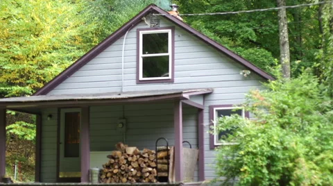 A cottage in the woods Stock Footage 44106289