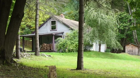 A cottage in the woods Stock Footage 44106400