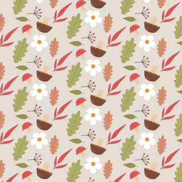 Cottagecore pattern illustration Stock Illustration