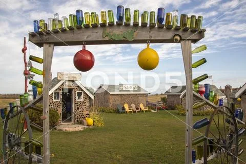 Cottages at Hannahs Bottle Village, PEI, Canada Stock Photos
