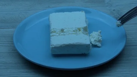 Cottege Cheese on the plate Stock-Footage 79790233