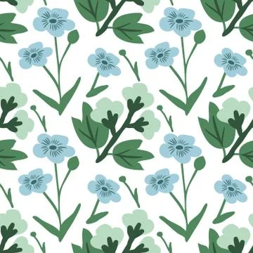Cotton and flax Stock Illustration