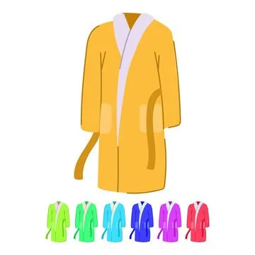 Cotton bathrobe vector cartoon graphic Stock Illustration