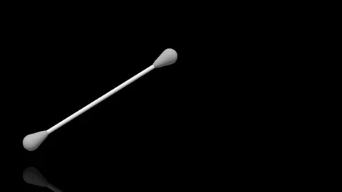 Cotton Bud turns on itself - loop animation Stock-Footage 253597393