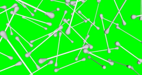 Cotton Buds falling slow motion Stock Footage 249738268
