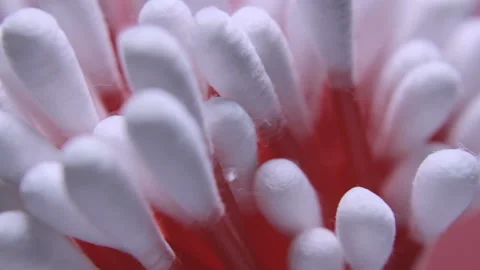Cotton Buds Rotating (Macro Shot, Looped Footage) 스톡 동영상 107332968