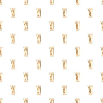 Cotton buds seamless pattern for health care background Stockillustratie