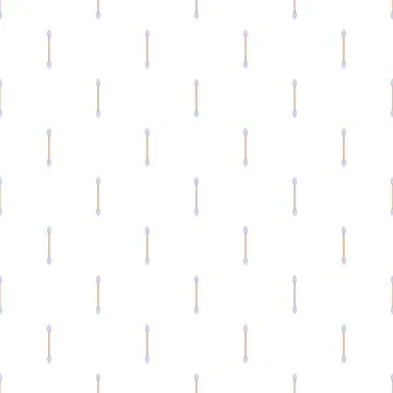 Cotton buds seamless pattern for hygiene background design Stockillustratie