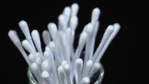 Cotton Buds Tips Rotation Video stock 134659972