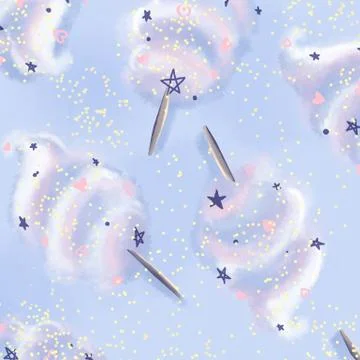 Cotton Candy Abstract Background Stock Illustration