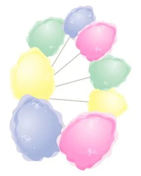 Cotton candy abstract Stock Illustration