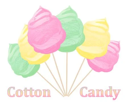Cotton candy advert Stock Illustration