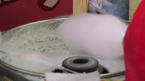 Cotton candy, also known as candy floss (candyfloss) and fairy floss Stock-Footage 265666654