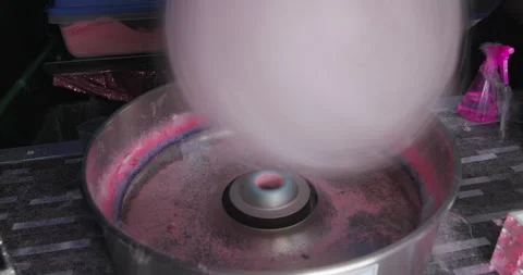 Cotton Candy Being Made Stock Footage 243154589