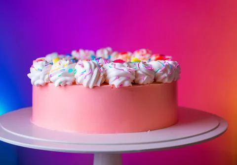 Cotton candy cake Stock Photos