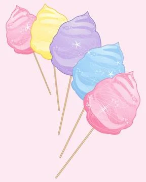 Cotton candy confectionery Stock Illustration