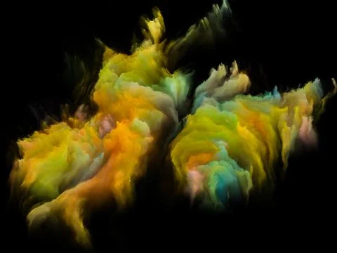 Cotton Candy of Digital Color Stock Illustration