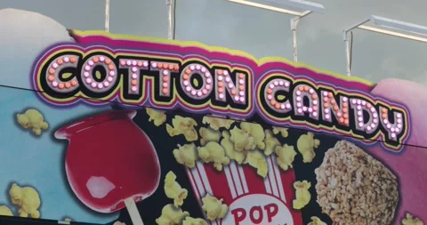 Cotton candy at a fair Stock Footage 205927764