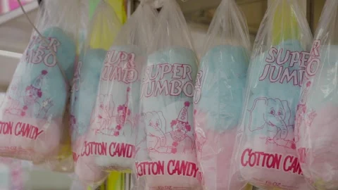 Cotton candy at fair Stock Footage 333328249