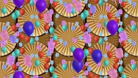 Cotton candy floss fun fair Background loop tile Rising. This is a loopable and Stock Footage 305232488