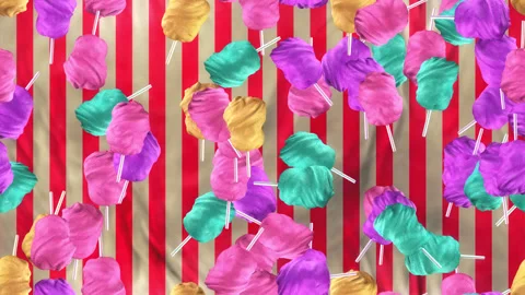 Cotton candy floss Funfair Background loop tile swirl. This is a loopable and Stock Footage 304870248