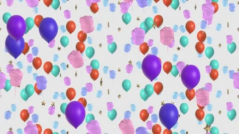 Cotton candy floss Funfair transparent loop tile Rising with alpha channel Stock Footage 303815034