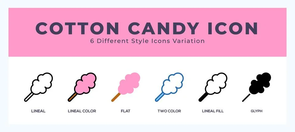 Cotton candy icon vector illustration. trendy styles Stock Illustration