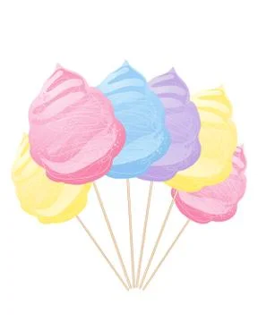 Cotton candy Stock Illustration