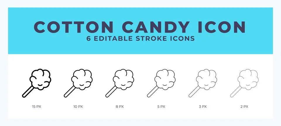 Cotton candy line icon vector illustration. Trendy styles. Stock Illustration