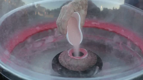 Cotton Candy Machine Stock Footage 89133100