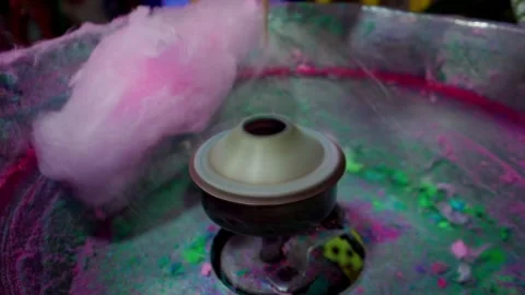 Cotton candy making mill Stock Footage 295457986