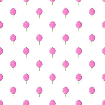 Cotton candy pattern, cartoon style Stock Illustration
