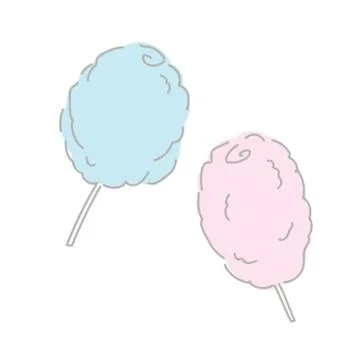 Cotton candy set Stock Illustration