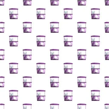 Cotton candy stand pattern for carnival food and sweets Stock Illustration