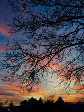 Cotton Candy Sunset Stock Photos