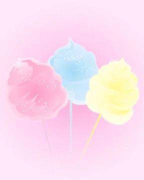 Cotton candy sweet Stock Illustration