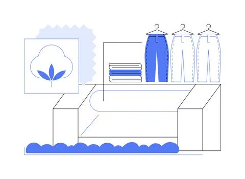 Cotton carding abstract concept vector illustration. Stock Illustration