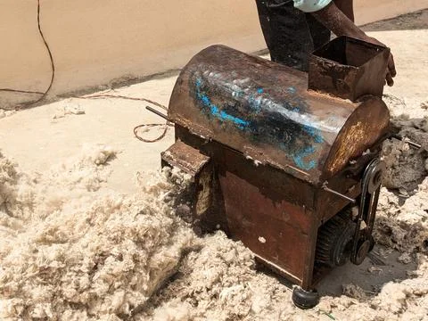 Cotton Cleaning Machine for Bed Making Stock Photos